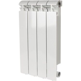 Радиатор алюминиевый STOUT ALPHA 500 4 секций боковое подключение (белый RAL 9016) 1