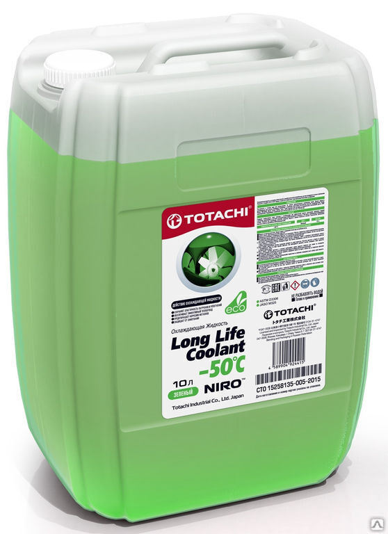 Охлаждающая жидкость TOTACHI NIRO LLC GREEN -50 C 10 Totachi