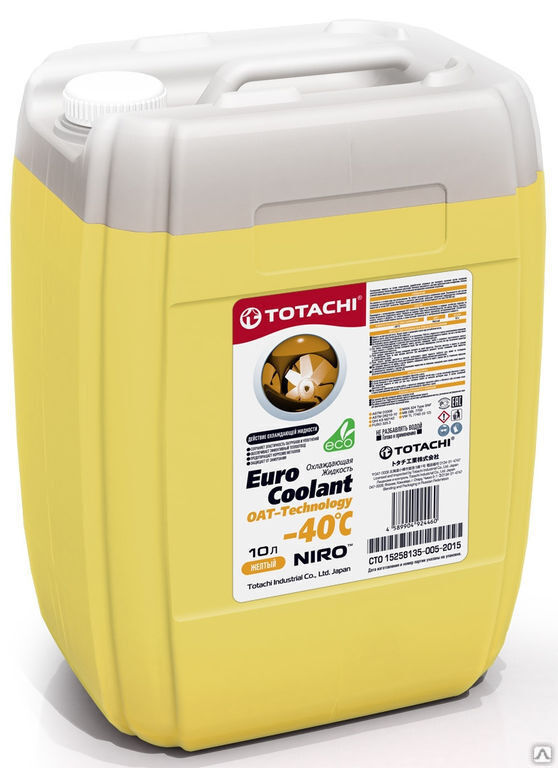 Охлаждающая жидкость TOTACHI NIRO EURO COOLANT OAT - Technology -40 C 10 Totachi