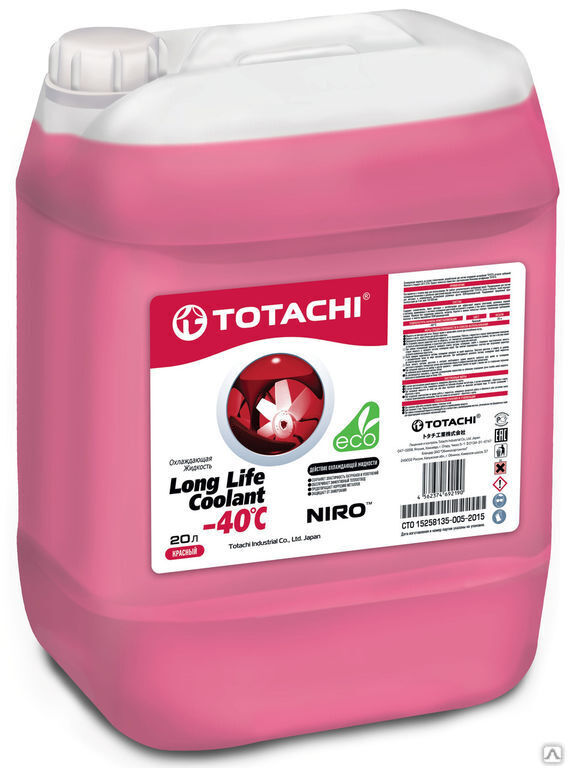 Охлаждающая жидкость TOTACHI NIRO LLC RED -40 C 20 л Totachi