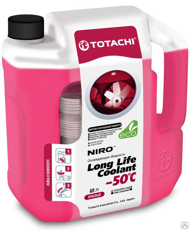Охлаждающая жидкость TOTACHI NIRO LLC RED -50 C 2 л Totachi