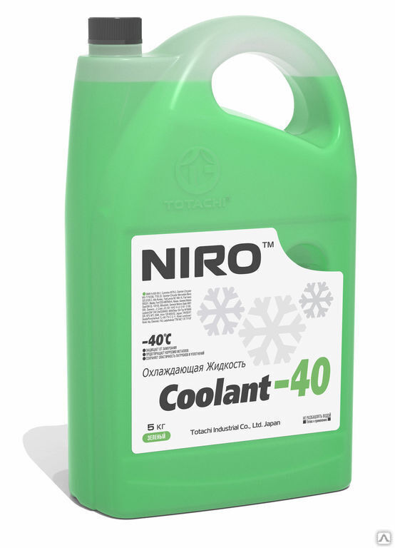Охлаждающая жидкость NIRO Coolant Green -40C 5 кг Totachi