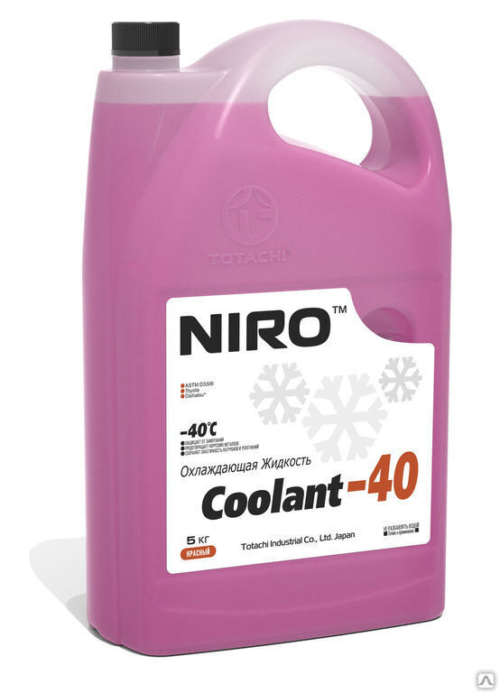 Охлаждающая жидкость NIRO Coolant Red -40C 5 Totachi
