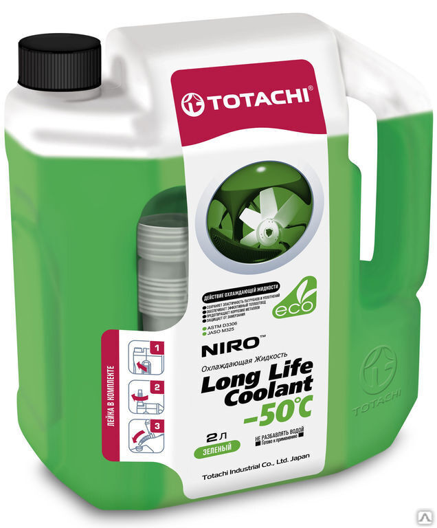Охлаждающая жидкость TOTACHI NIRO LLC GREEN -50 C 2 Totachi