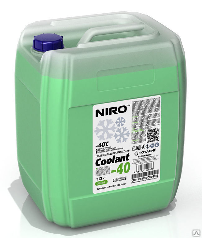 Охлаждающая жидкость NIRO Coolant Green -40C 10 Totachi