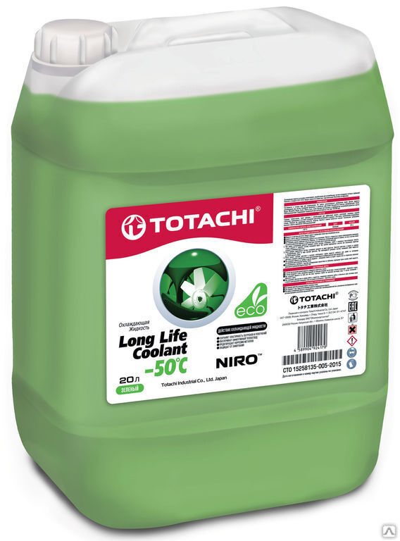 Охлаждающая жидкость TOTACHI NIRO LLC GREEN -40 C 20 л Totachi
