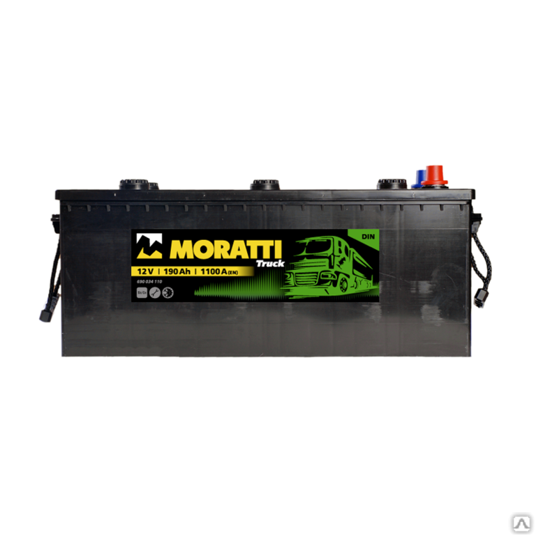 Аккумулятор 6СТ-190ач 690 034 110 1100А Moratti euro 507х224х218мм.
