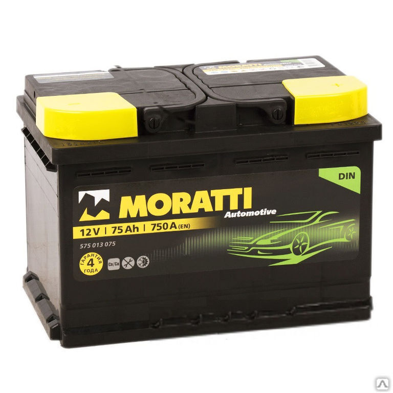 Аккумулятор 6СТ-75ач 575 014 070 750А Moratti 278х175х190мм.