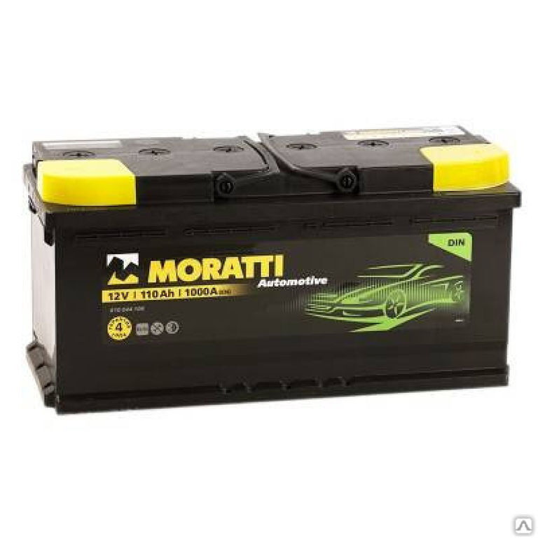Аккумулятор 6СТ-110ач 610 044 100 1000А Moratti euro 393х175х190мм.