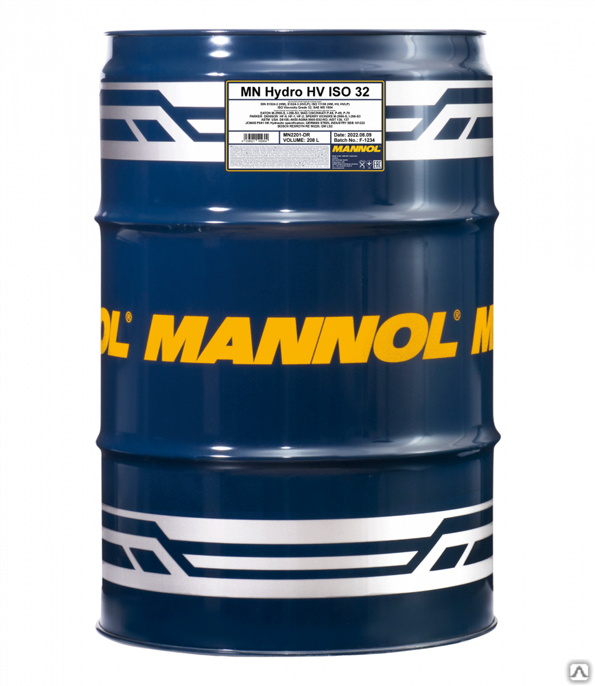 Масло гидравлическое Mannol Hydro HV ISO 32 2201 208 л