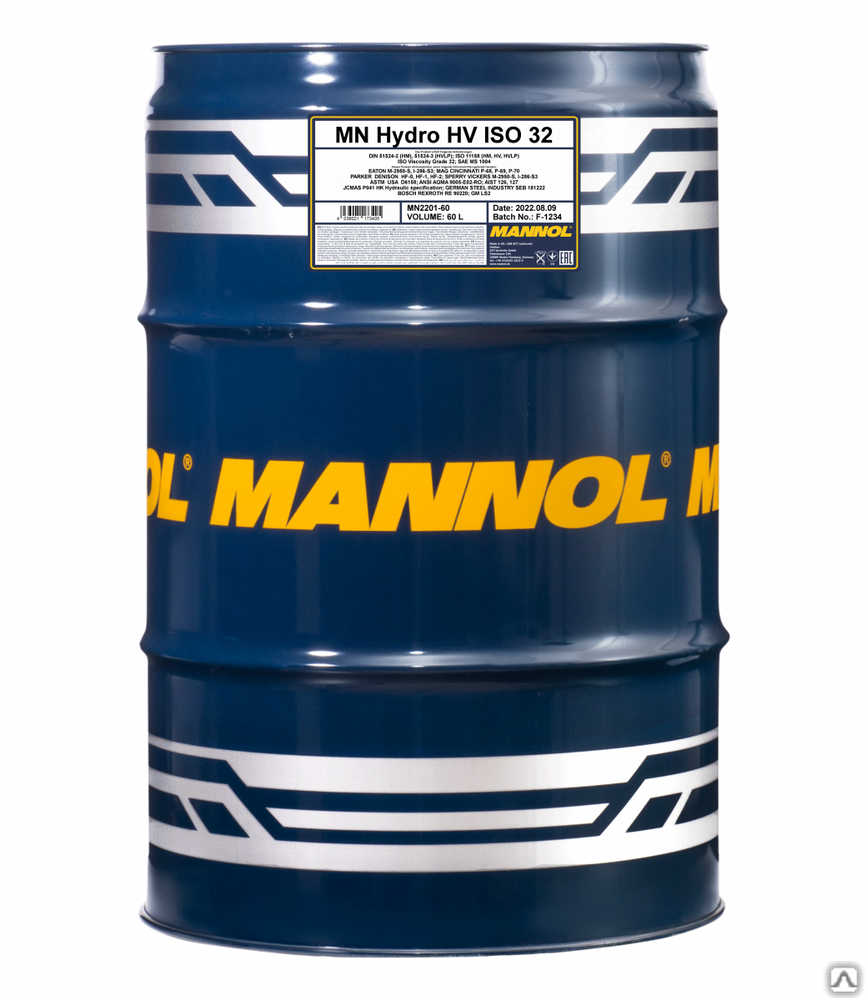 Масло гидравлическое Mannol Hydro HV ISO 32 2201 60 л