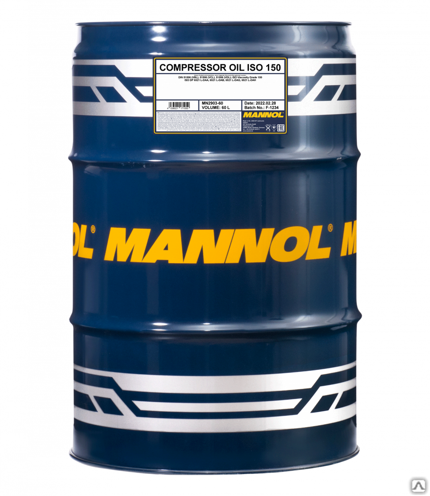 Масло индустриальное компрессорное Mannol Compressor Oil ISO 150 2903 60 л