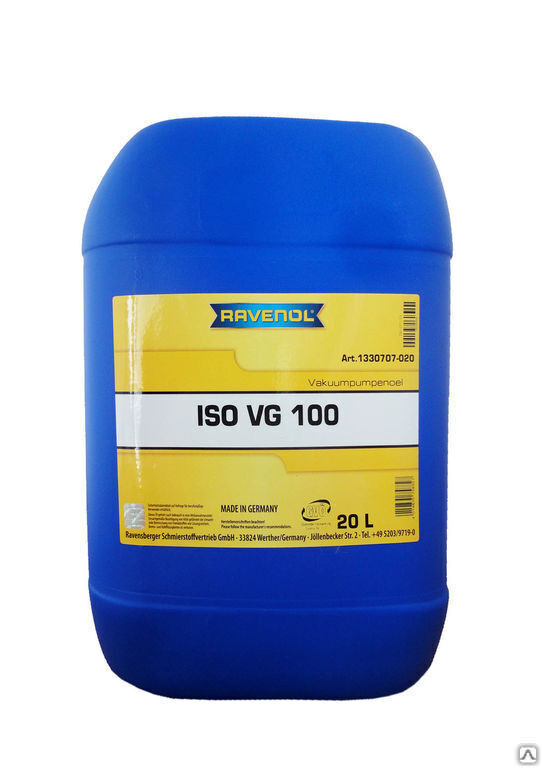 Масло индустриальное вакуумное Ravenol ISO VG 100 20 л