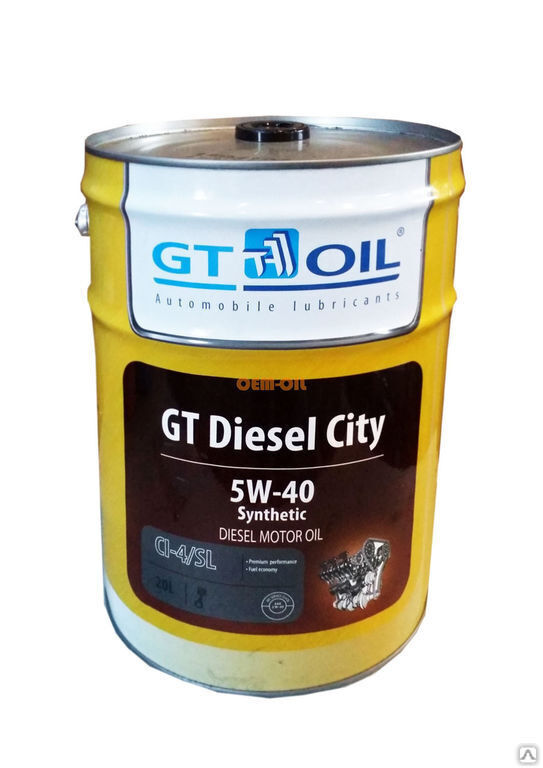 Масло моторное 5W40 GT Diesel City CI-4/SL SAE 20 л