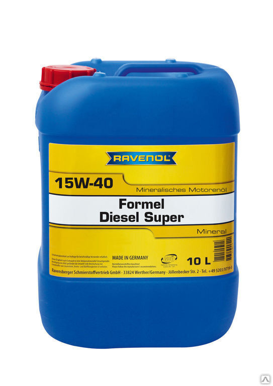 Масло моторное RAVENOL Formel Super Diesel SAE 15W-40 10 л Ravenol
