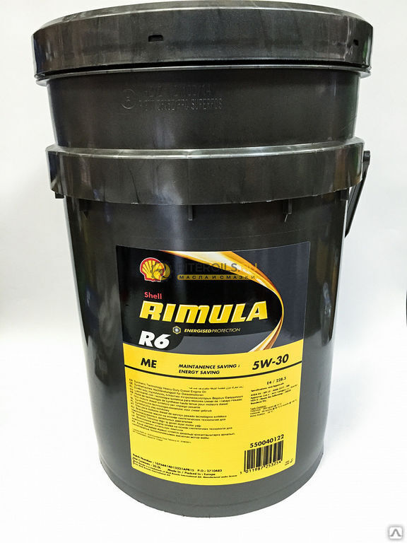 Масло моторное Shell Rimula R6 ME 5w-30 E4 228.5 20 л