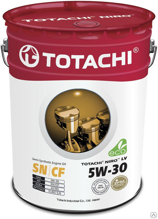 Масло моторное TOTACHI NIRO LV Semi-Synthetic SN/CF 5W-30 16.5 кг 19 л Totachi