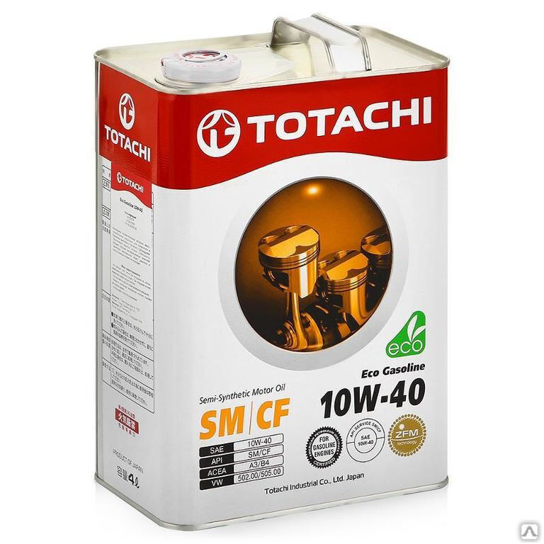 Масло моторное TOTACHI Eco Gasoline Semi-Synthetic SM/CF 10W-40 20 л Totachi