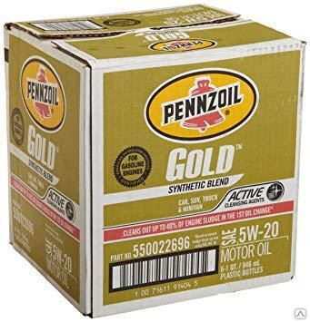 Масло моторное Pennzoil Gold Synthetic Blend SAE 5W-20 22,7 л