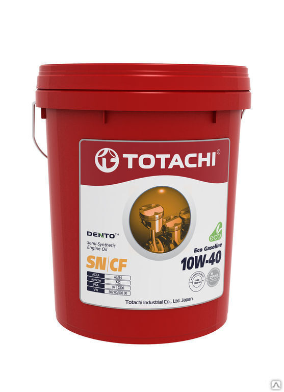 Масло моторное Totachi Dento Eco Gasoline Semi-Synthetic API SN/CF 10W-40 18 л