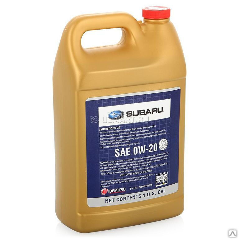 Масло моторное Subaru Synthetic SAE 0W-20 3,78 л