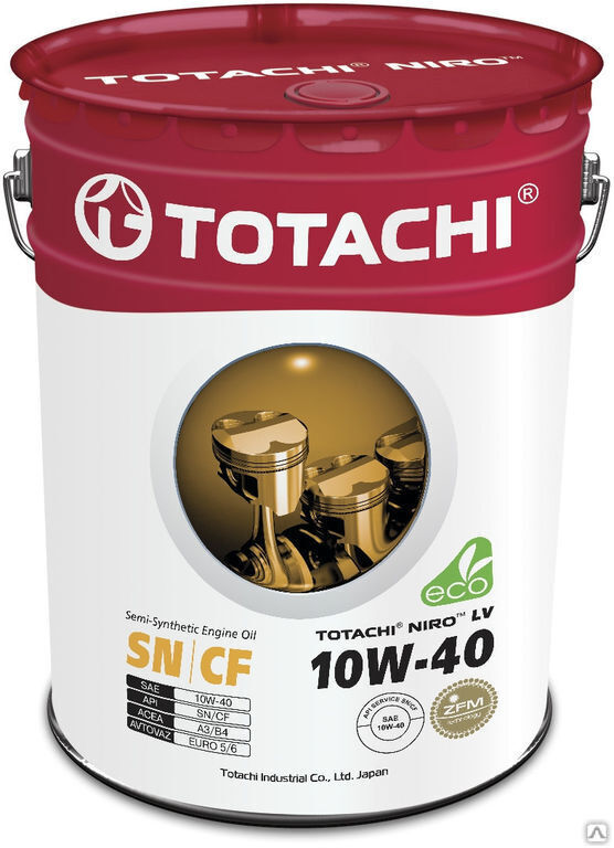 Масло моторное Totachi Niro LV Semi-Synthetic SN/CF 10W-40 19 л, 16,5 кг