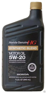 Масло моторное Honda Synthetic Blend SAE 5W-20 0,946 л 