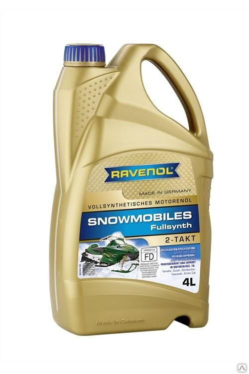 Масло моторное для 2-тактных снегоходов Ravenol Snowmobiles Fullsynth 2T 4 л