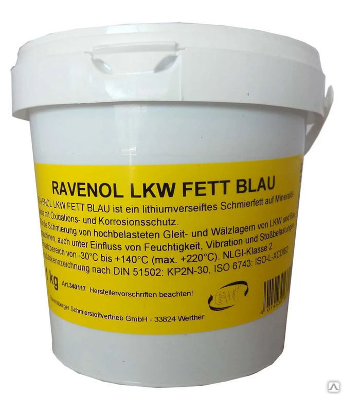 Пластичная смазка Ravenol LKW Fett Blau 1 кг