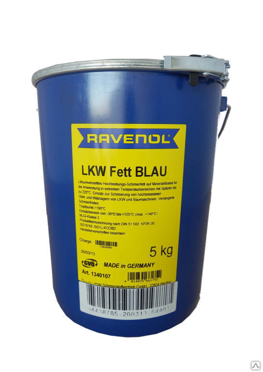 Пластичная смазка Ravenol LKW Fett Blau 5 кг