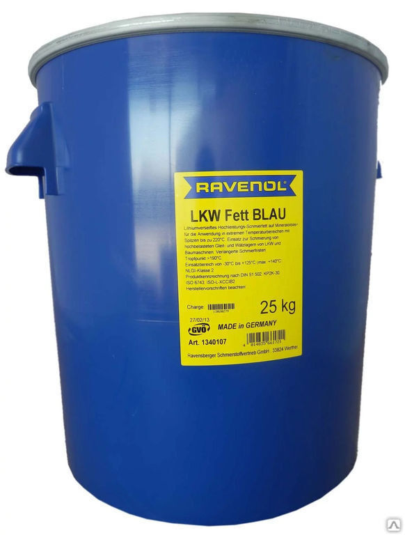 Пластичная смазка Ravenol LKW Fett Blau 25 кг