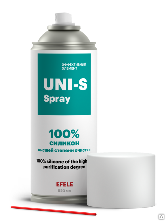 Пластичная смазка-спрей силиконовая Efele UNI-S Spray 520 мл
