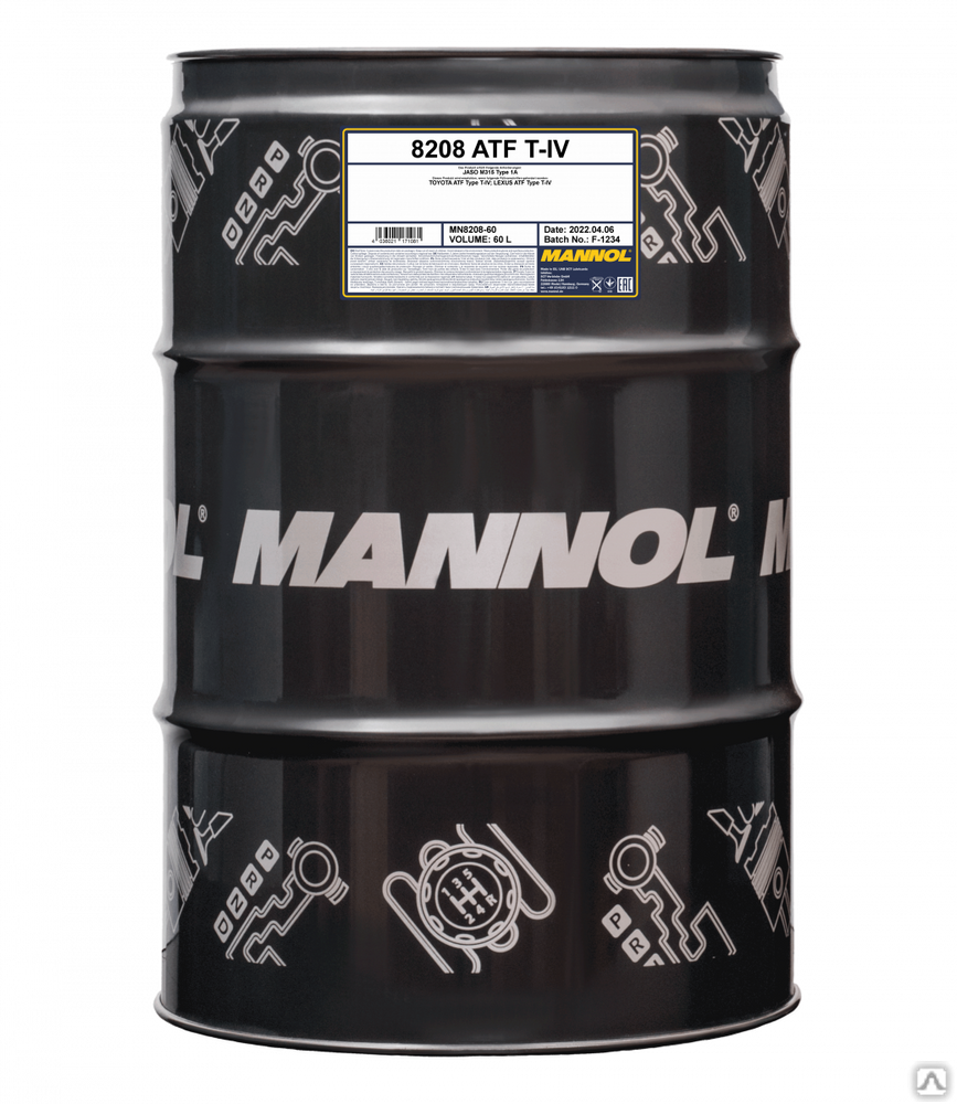Масло трансмиссионное Mannol ATF T-IV 8208 60 л