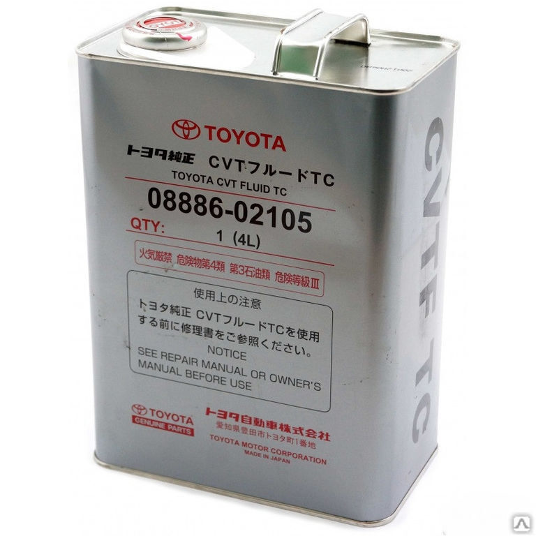 Масло трансмиссионное Toyota Genuine CVT Fluid TC 4 л