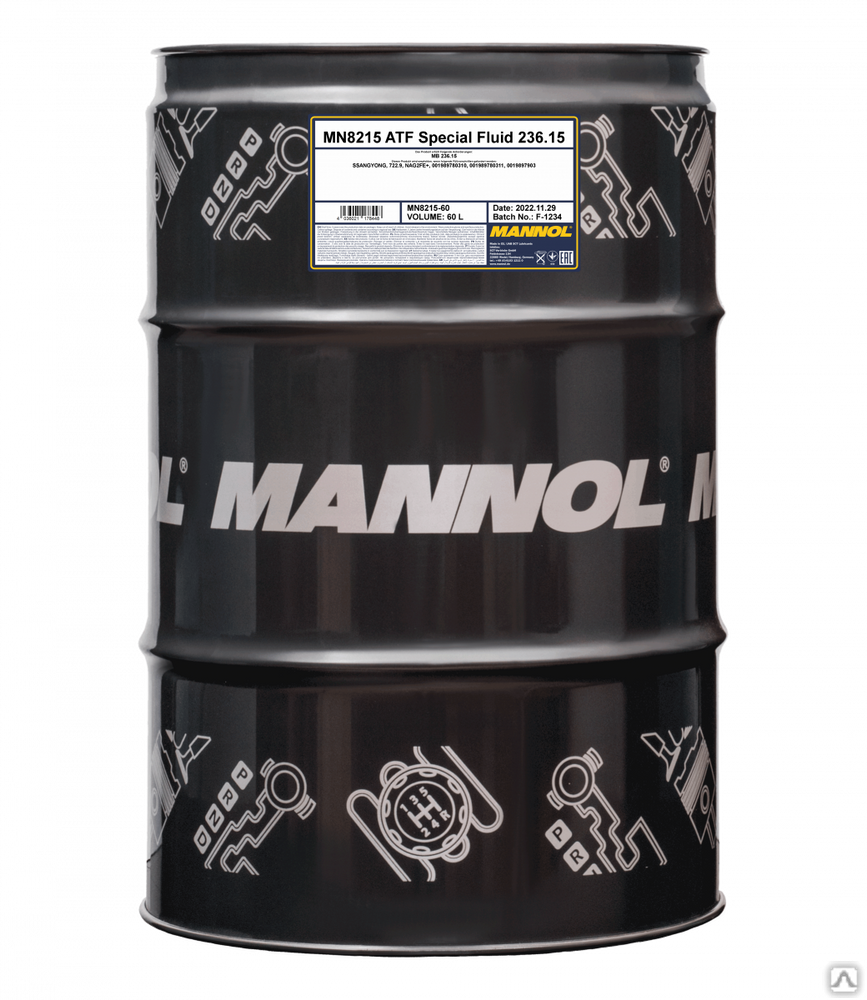 Масло трансмиссионное Mannol ATF Special Fluid 236.15 8215 60 л