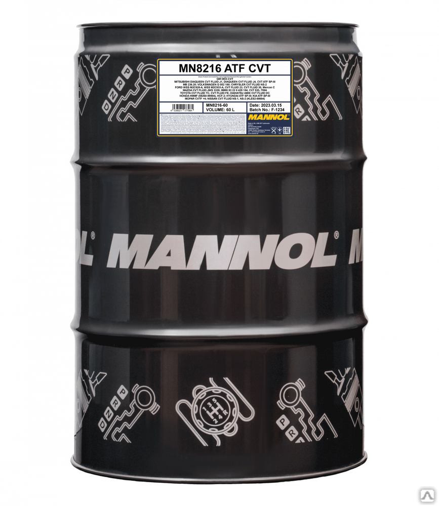 Масло трансмиссионное Mannol ATF CVT 8216 60 л