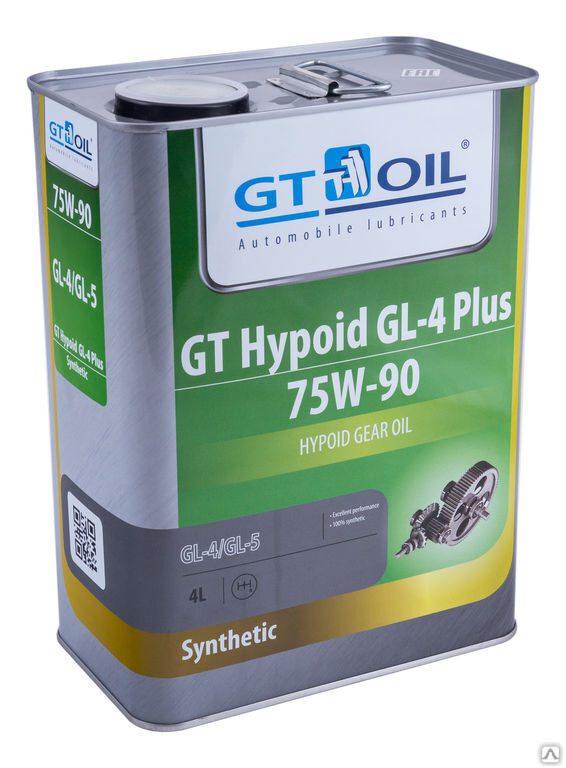 Масло трансмиссионное GT Hypoid GL-4 Plus SAE 75W-90 4 л