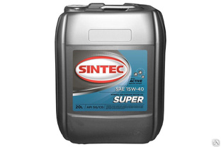 Масло SINTEC Супер SAE 15W-40 API SG/CD канистра 91л 80кг/Motor oil 91liter 80kg can 