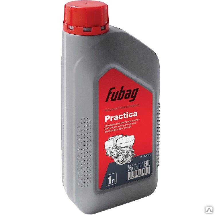 Масло моторное минеральное 1 литр Fubag Practica (SAE 30)