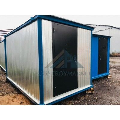 Бытовка / Блок контейнер мобильная баня БК-02 4,0х2,4м утепленная для проживания