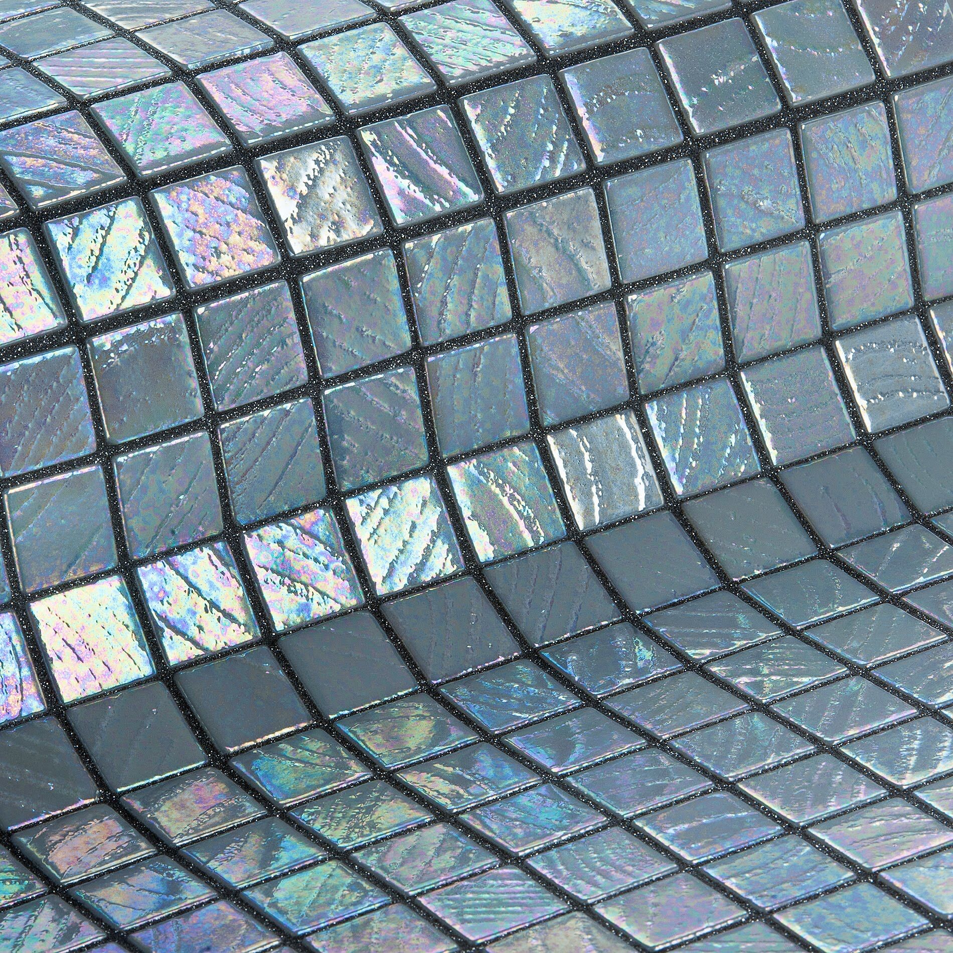 Мозаика стеклянная Colima Vulcano 25x25 EZARRI серебро