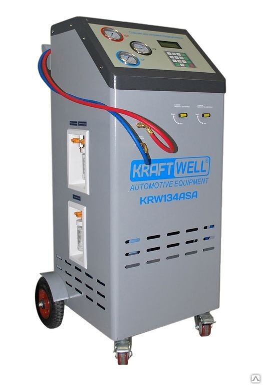 Станция заправки кондиционеров KraftWell KRW134ASA полуавтоматическая