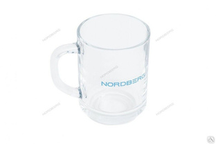 Кружка стеклянная прозрачная Nordberg 