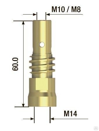 Адаптер контактного наконечника M8х65 мм (5 шт.)
