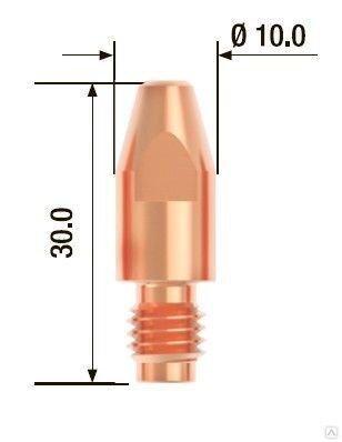 Контактный сварочный наконечник M8х30 мм ECU D=1.2 мм (25 шт.)
