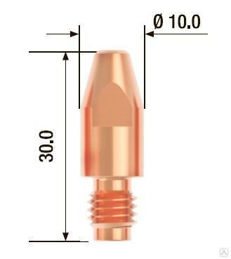 Контактный сварочный наконечник M8х30 мм ECU D=1.6 мм (25 шт.)