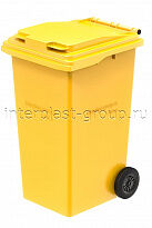 Контейнер для мусора 240 л желтый Интерпласт
