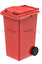 Контейнер для мусора 240 л красный Интерпласт
