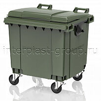 Контейнер для мусора 1100 л зеленый Интерпласт
