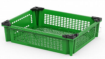 Овощной контейнер 508x406x120 мм цвет зеленый Интерпласт